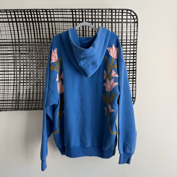 Free people We The Free It's A Vibe Flowers Hoodie cobalt blue - Picture 9 of 11